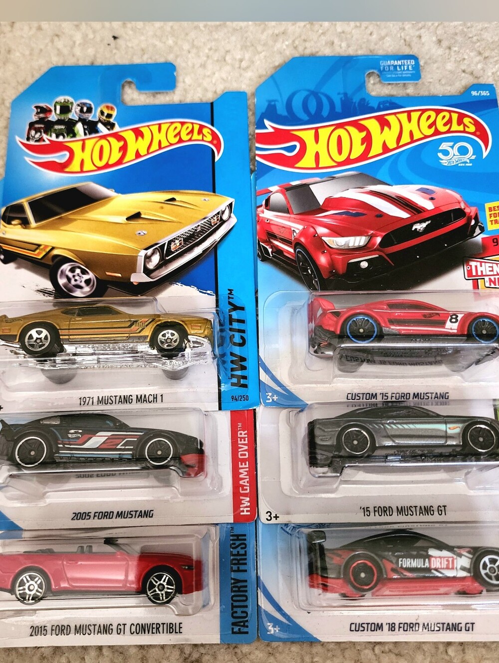 Hot Wheels Ford Mustang Lot of 6